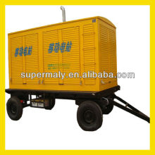 HOT! Trailer mounted generator for sale, 4 wheels+silent canopy